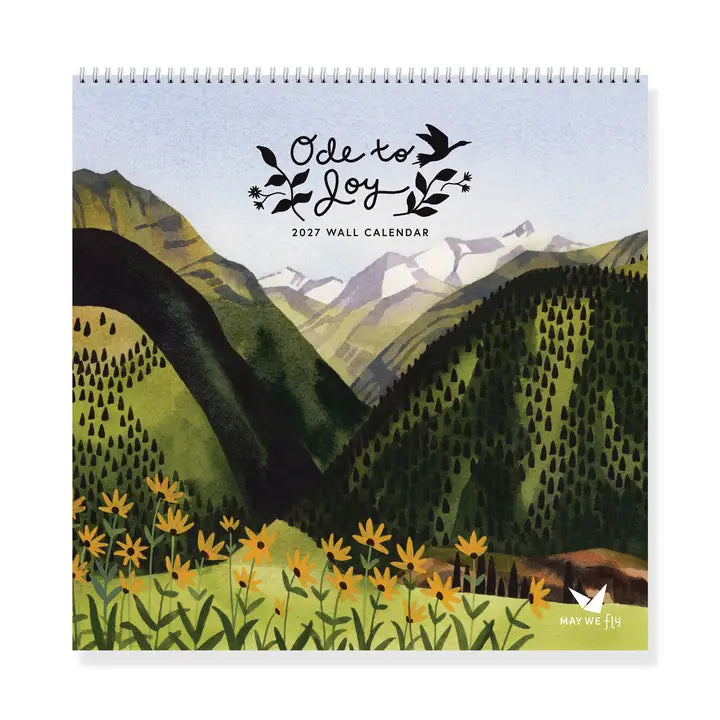 2027 Ode to Joy watercolor landscape wall calendar