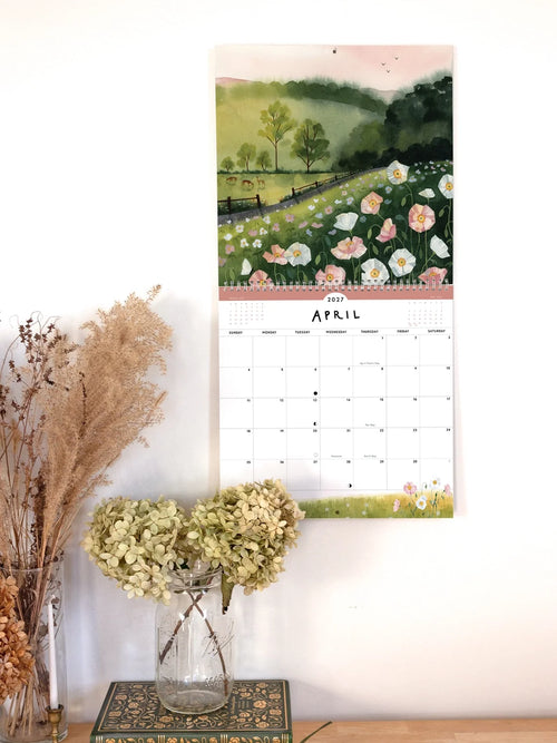 2027 Ode to Joy Watercolor Landscape Wall Calendar
