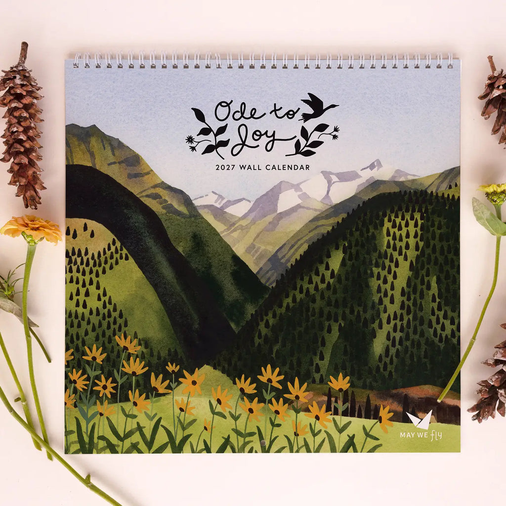2027 Ode to Joy Watercolor Landscape Wall Calendar