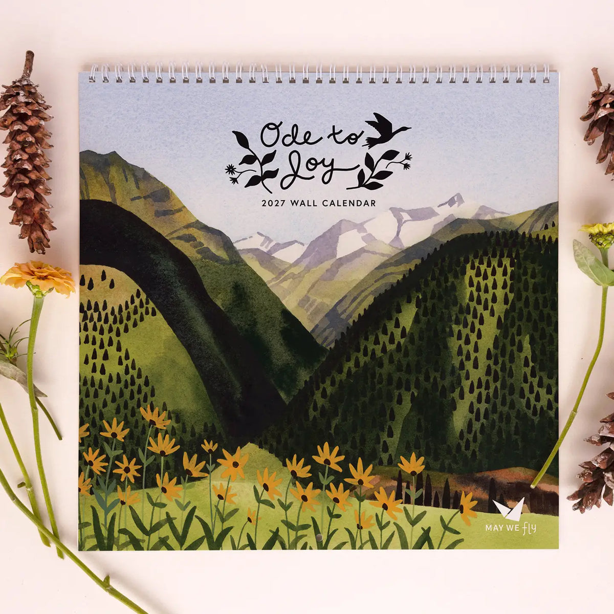 2027 Ode to Joy Watercolor Landscape Wall Calendar