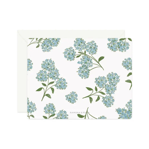 Boxed Set of 6 Hydrangea Flat Notecards
