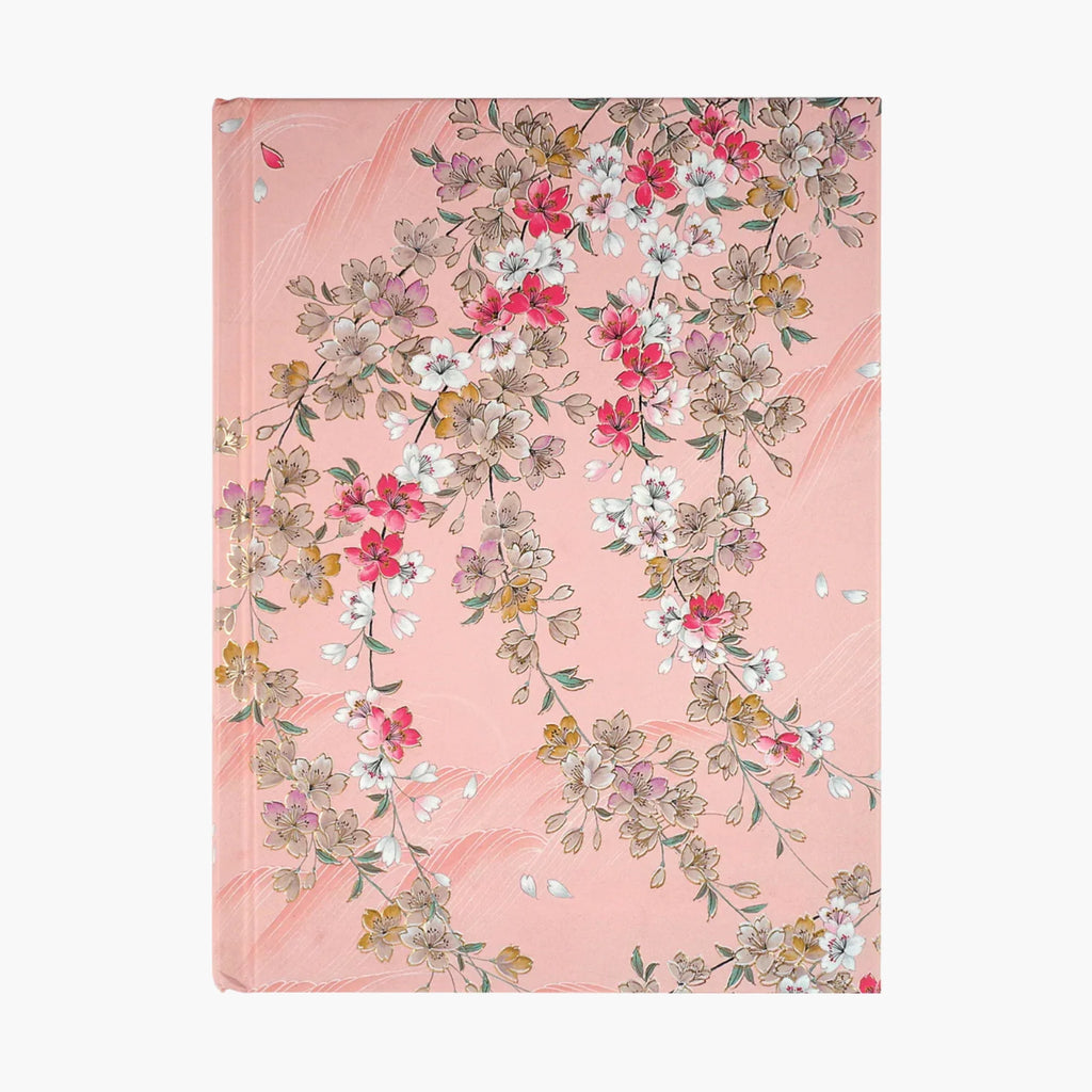 Pink cherry blossom hardcover journal