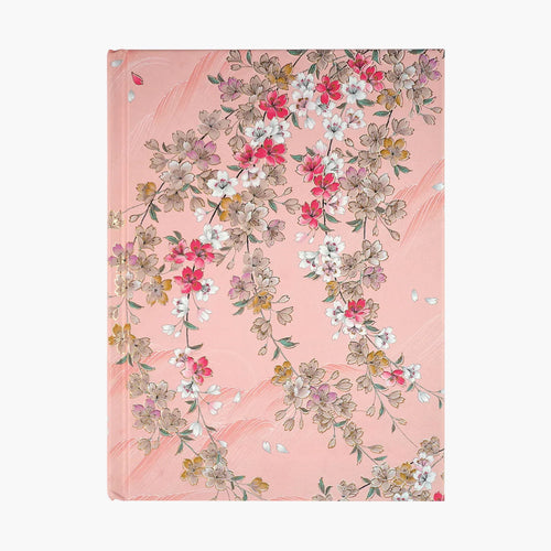 Pink cherry blossom hardcover journal