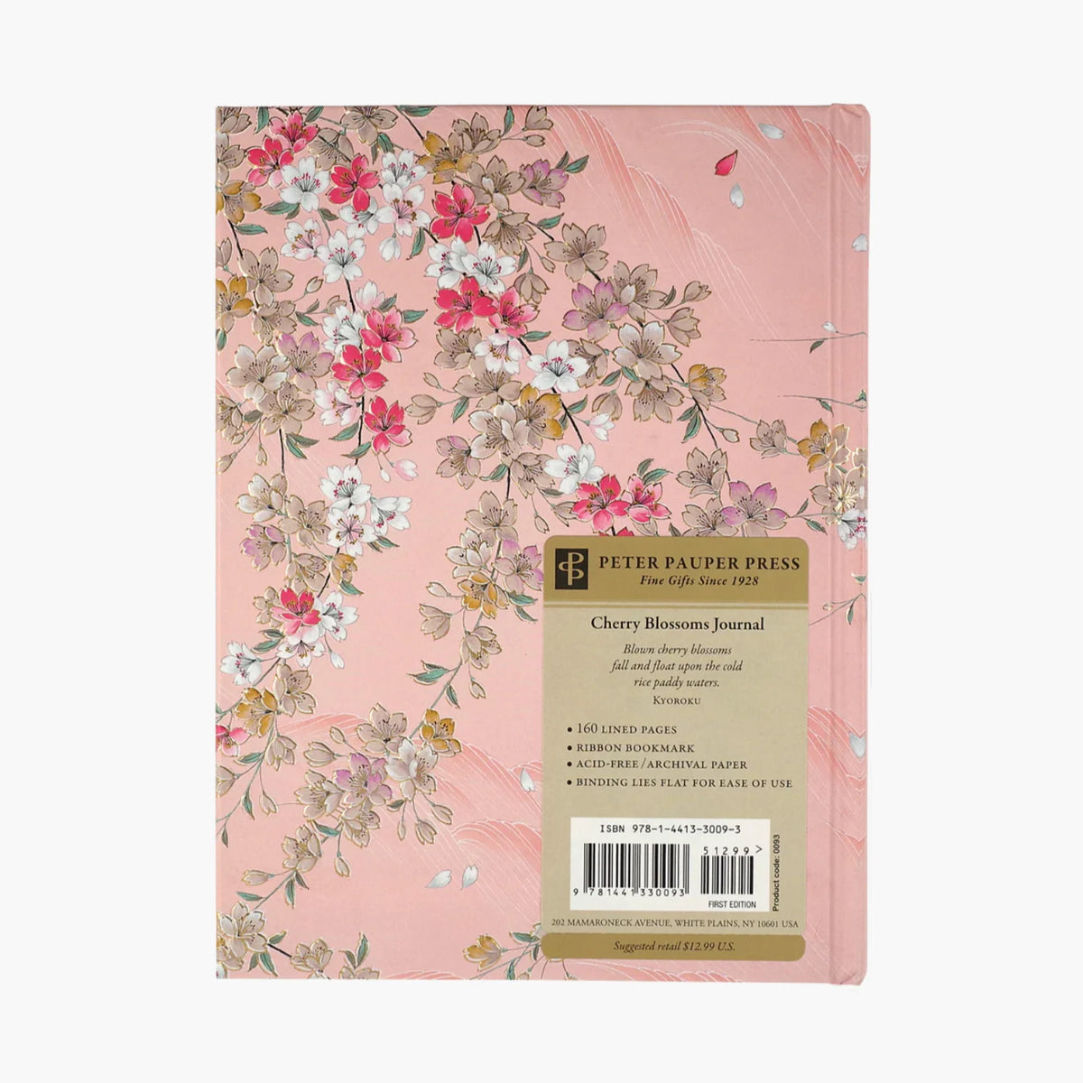 Cherry Blossom Hardcover Journal - Pink, Mid Size