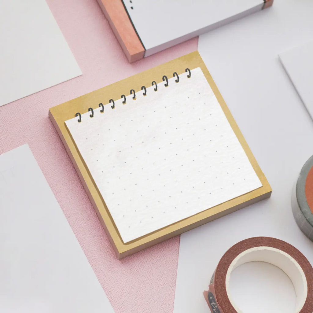 Dotted memo sticky note pad with dot grid sheets