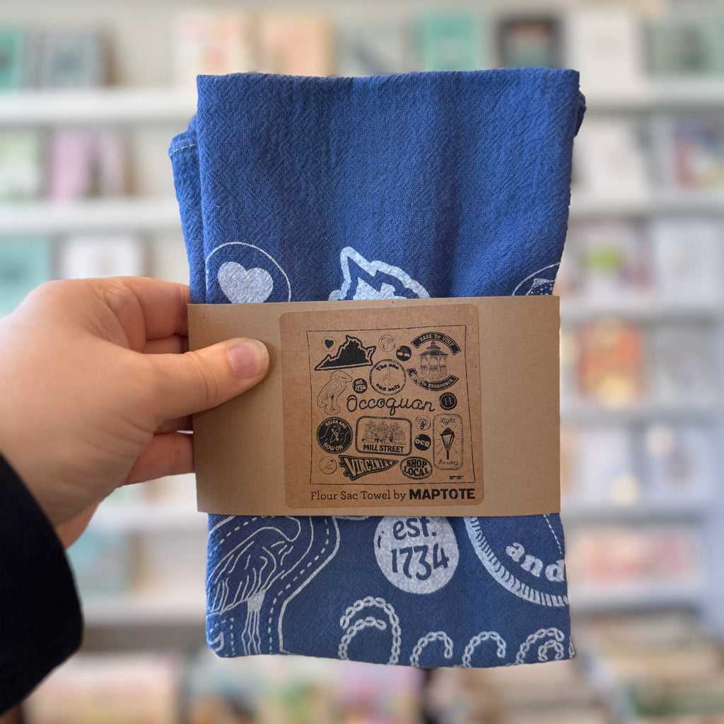 Occoquan Virginia printed flour sack tea towel